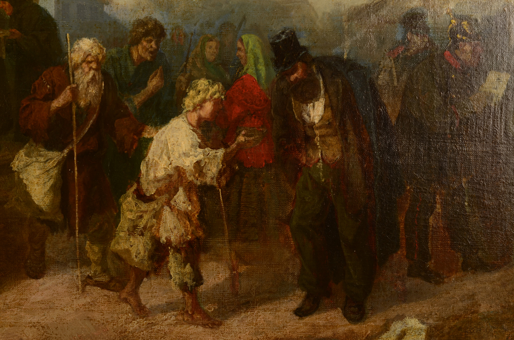 Unknown Russian (?) artist — the beggar and the rich man