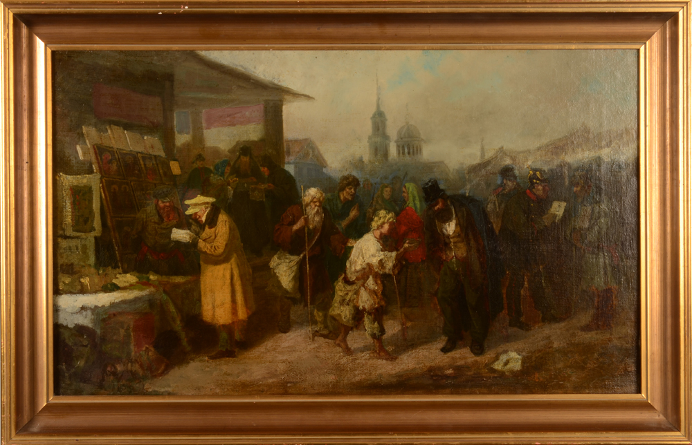 Unknown Russian (?) artist — the painting in its modern frame
