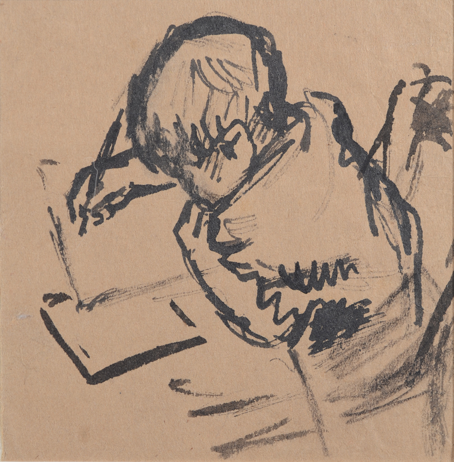 Maurice Dupuis Drawing — Unsigned but with studio stamp
