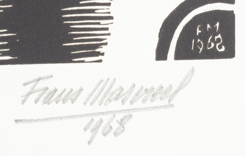 Frans Masereel — Signature and date by the artist in pencil bottom right