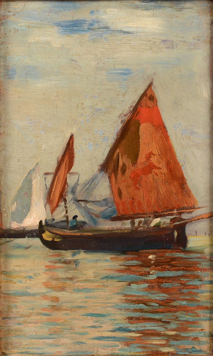 Gustave Vanaise  — Très belle étude, huile sur panneau, ca. 1883