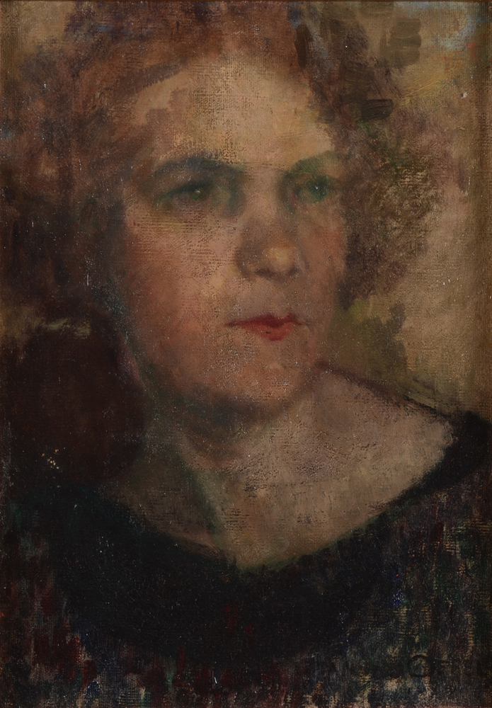 Stan Van Offel — Portrait of the wife of the artist, signed bottom right
