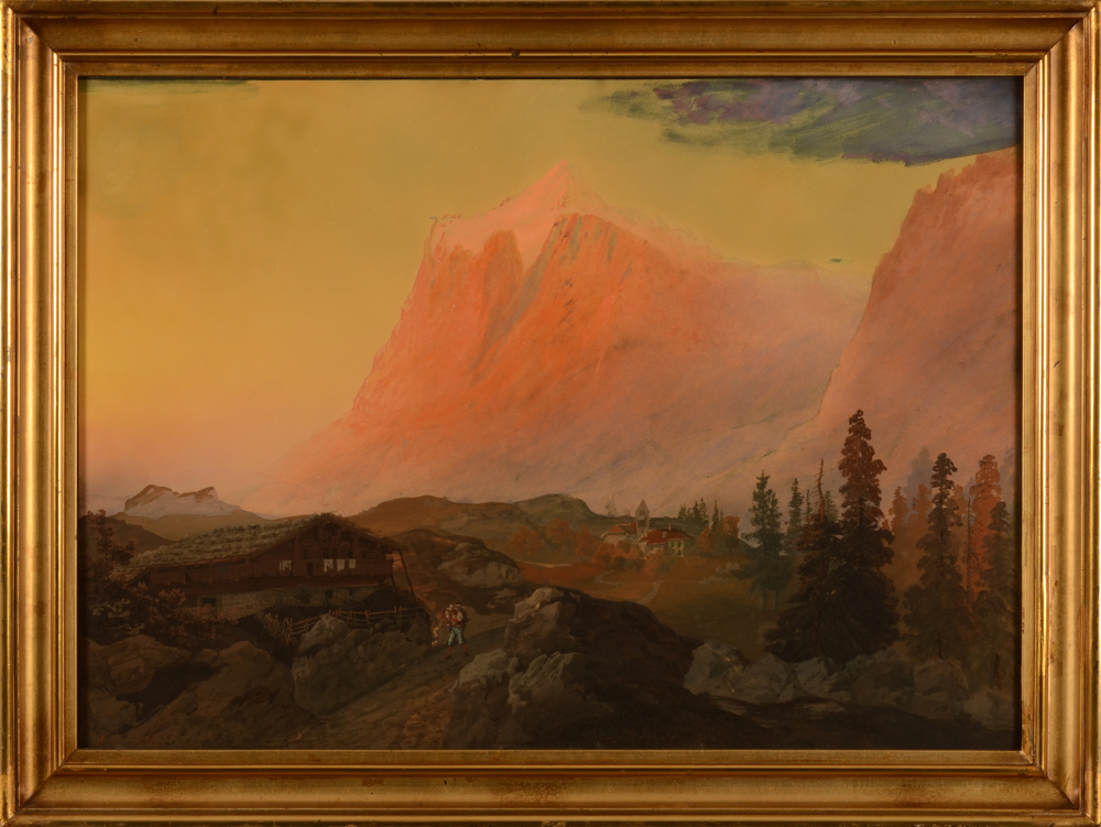 Arnold Jenny — Vue de Suisse, 1852, aquarelle signée et datée.