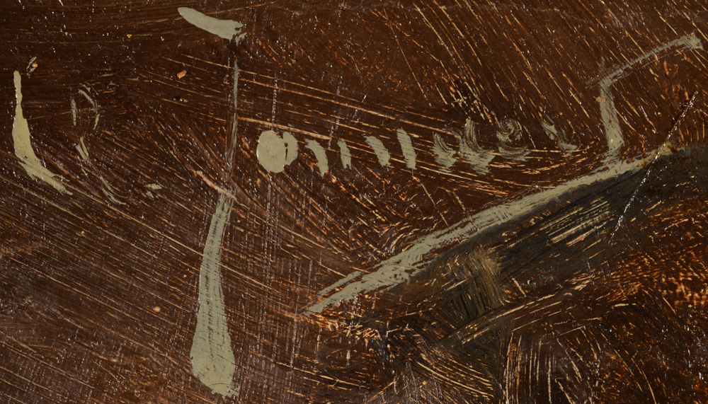 Clemence Jonnaert — Signature of the artist, top right of the Roses painting