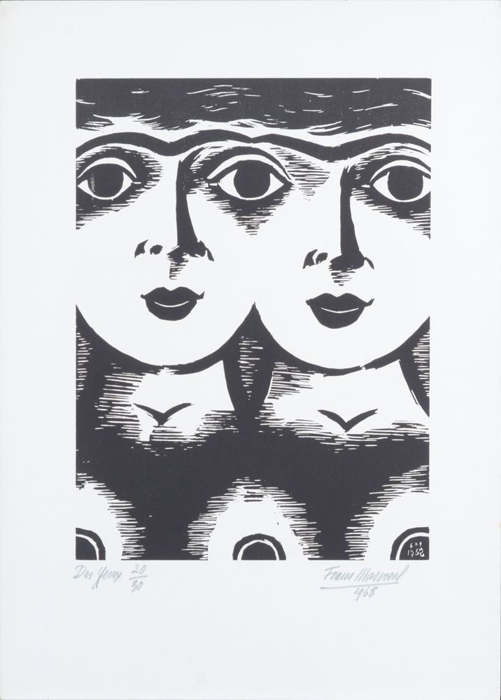 Frans Masereel — Rare gravure sur bois originale, signée et justifiée sur 30 exemplaires numérotées seulement