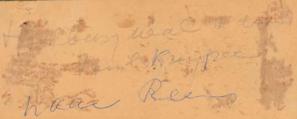 Paul Kuiper Amsterdam 1955 — Old label at the back<br>