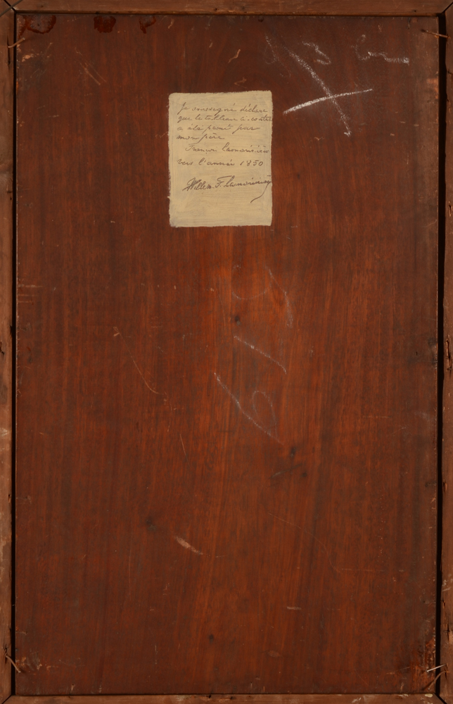François Lamorinière Tree — Back of the painting