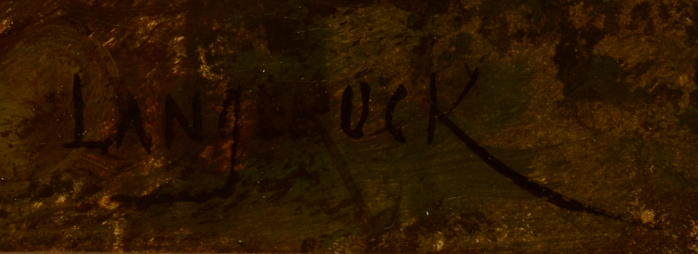 Henri Langerock A Walk in the Forest — Signature