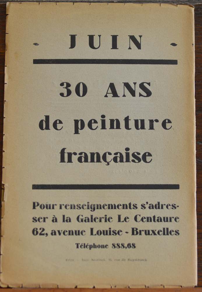Le Centaure Mai 1930 — Back cover of the magazine<br>