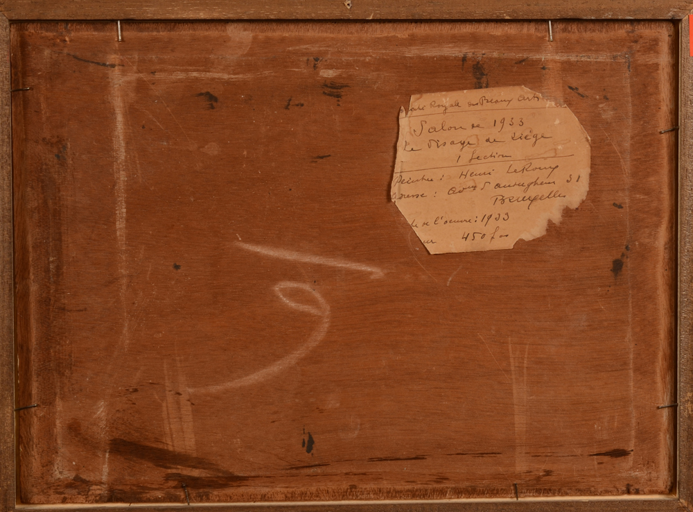Henri Le Roux — Back of the panel