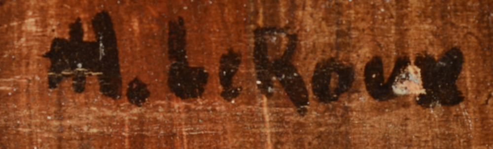 Henri Le Roux — Signature of the artist, top right