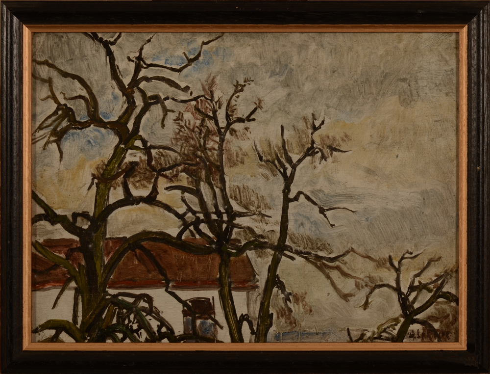 Henri Le Roux Winter Trees — Encadré