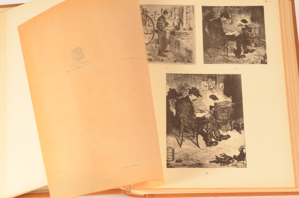 Gregoire Le Roy — View of a page with illustrations of the etchings