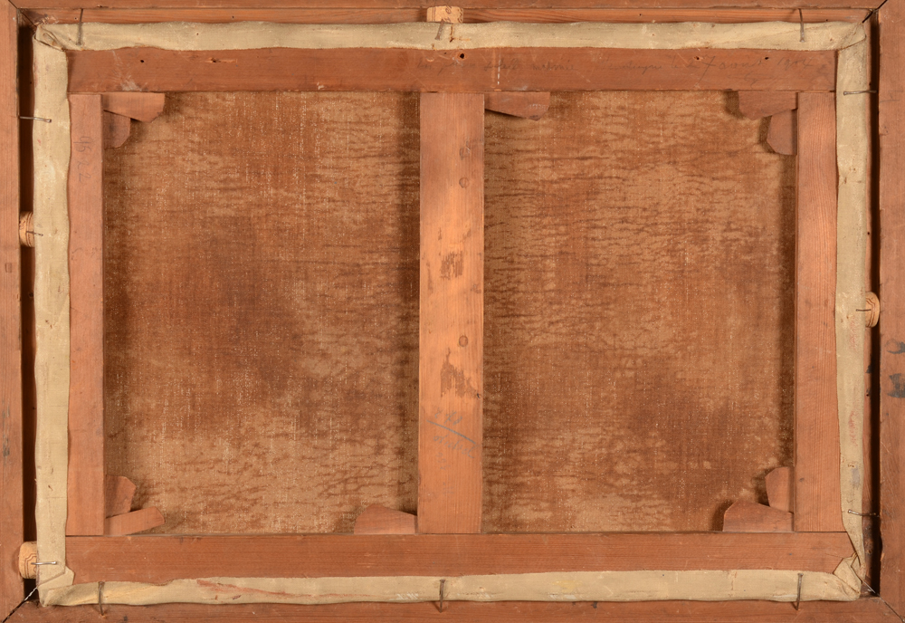 Georges Lebacq — Back of the canvas