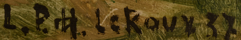 Henri Le Roux Village in the Ardennes — Signature and date