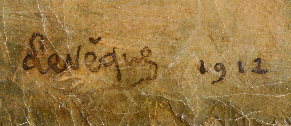 Auguste Leveque — Signature of the artist and date, bottom left.
