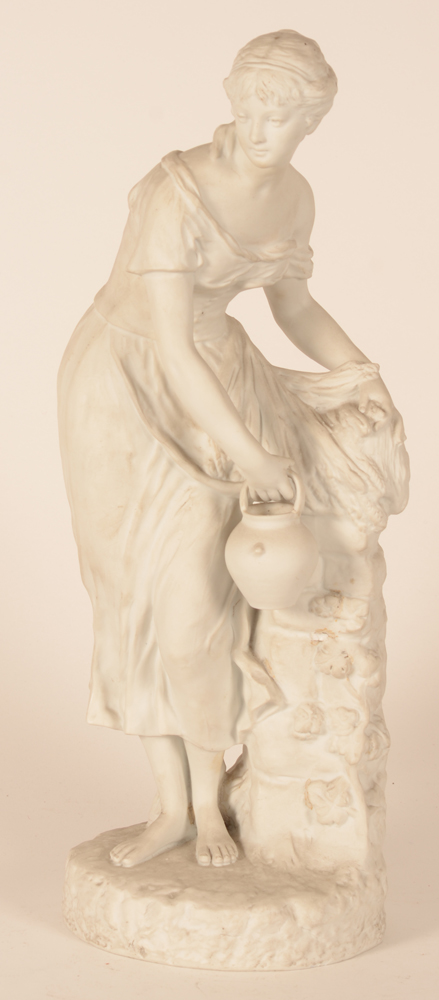 G. Lévy — La source, sculpture en biscuit, signée