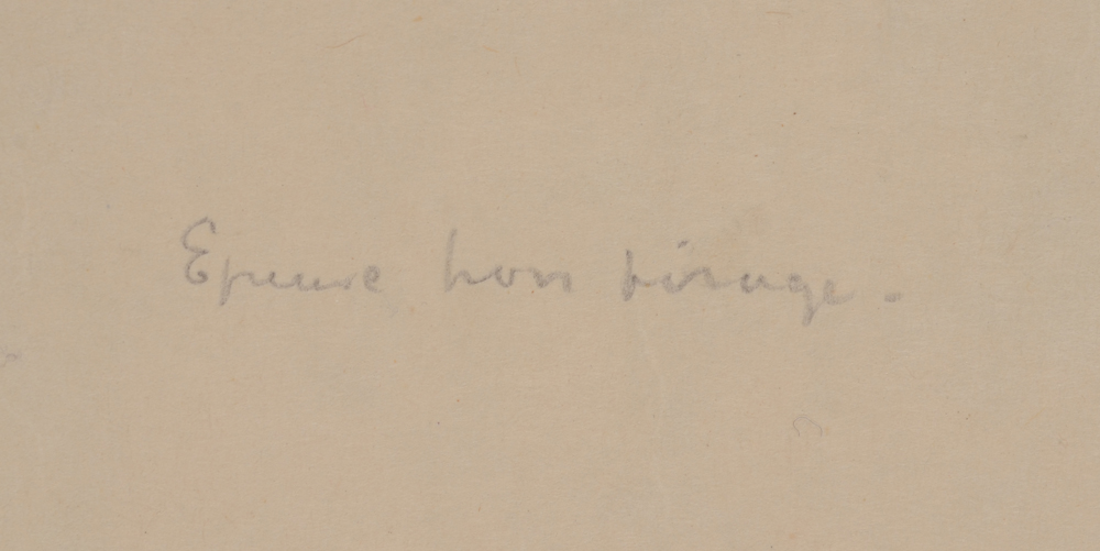 Floris Jespers Jeunesse Etching  — 'Epreuve hors tirage' written underneath the etching on the left, in pencil..