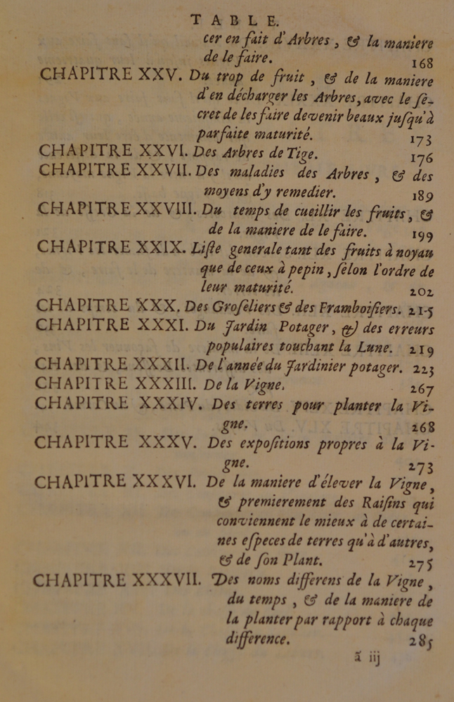 Louis Liger — Table of contents, page 3<br>