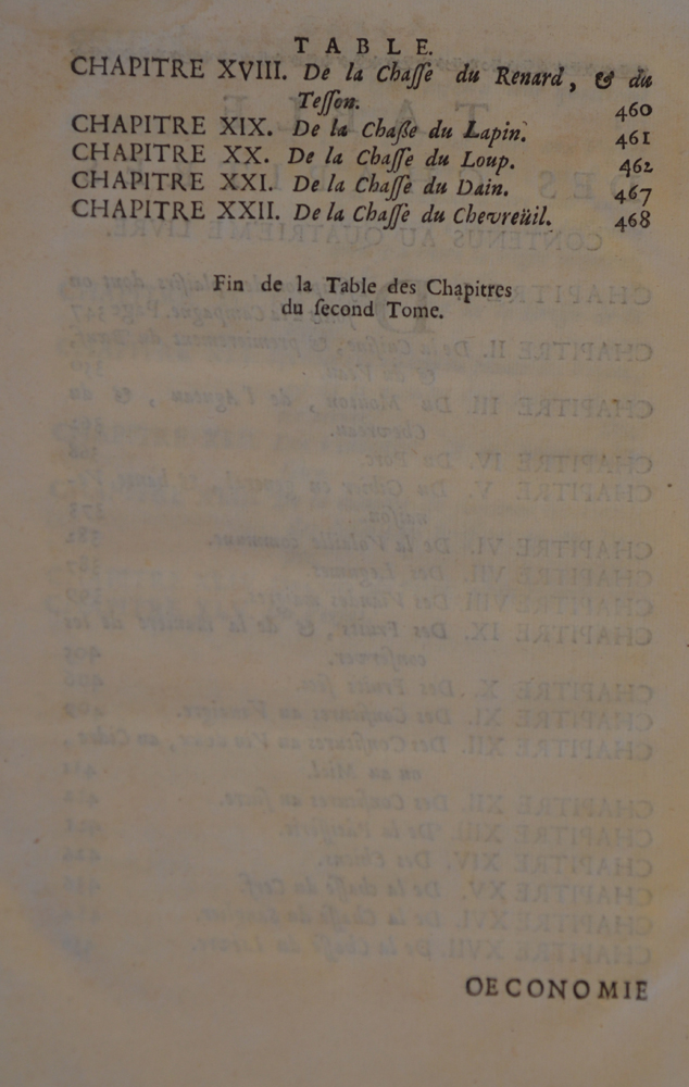 Louis Liger — Table of contents, page 4<br>