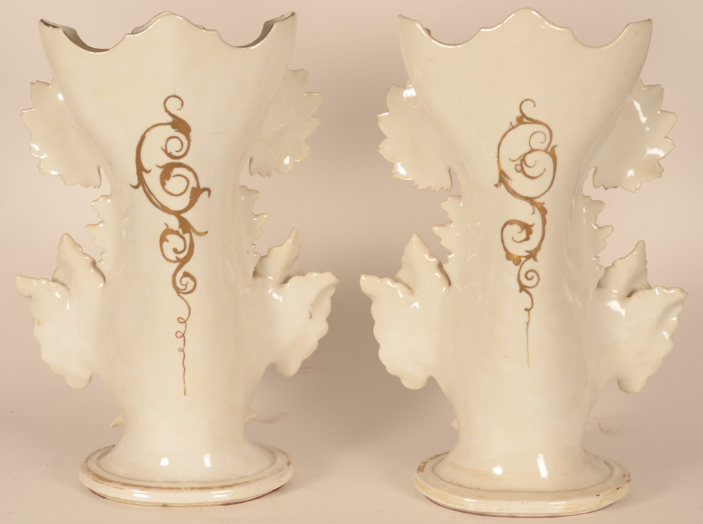 A massive pair of Louis-Philippe porcelain vases — Back of the vases