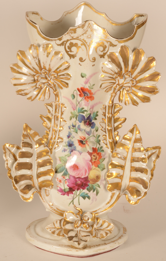 A massive pair of Louis-Philippe porcelain vases — Vase on the right