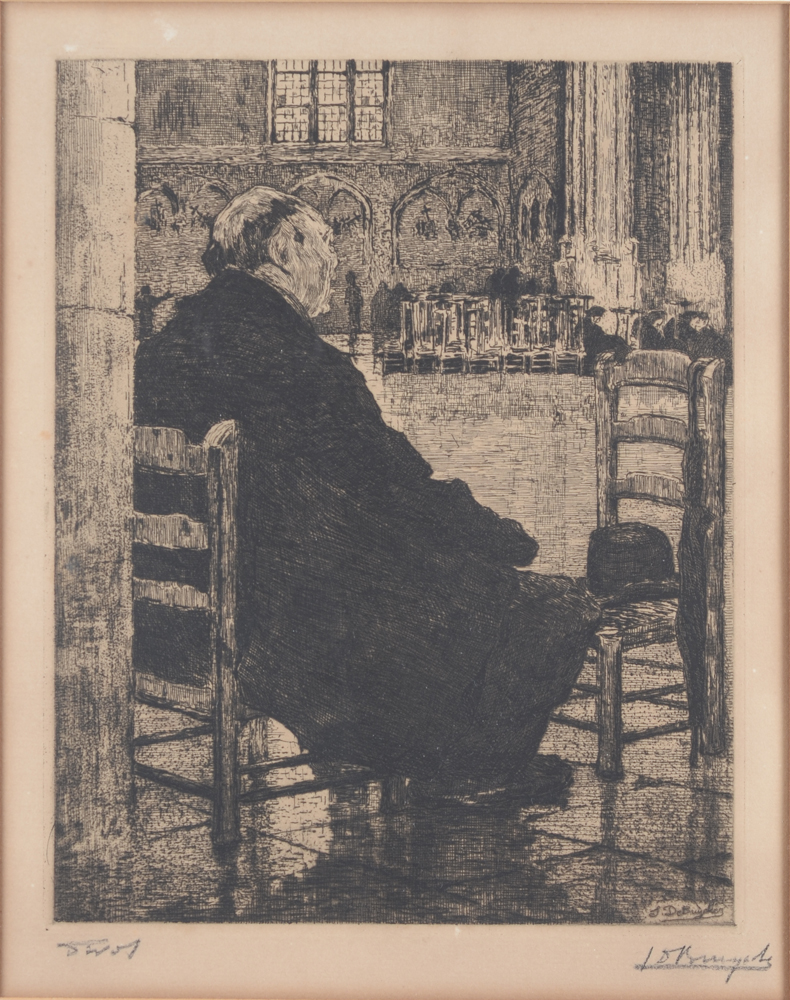 Jules De Bruycker — Eau-forte originale, signée et titrée par l'artiste