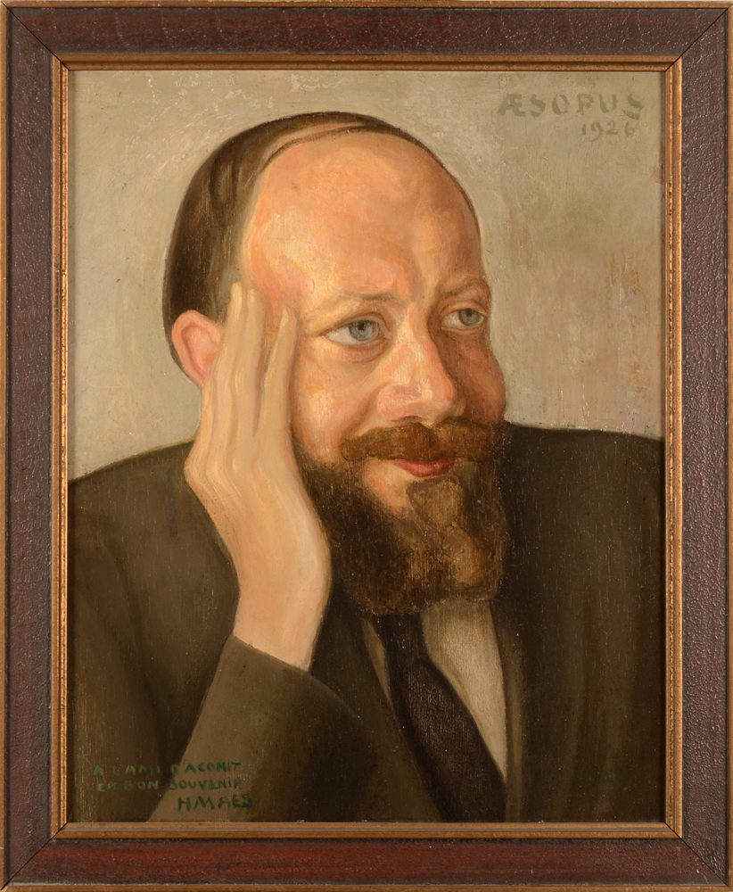 Herman Maes — The painting in its original frame