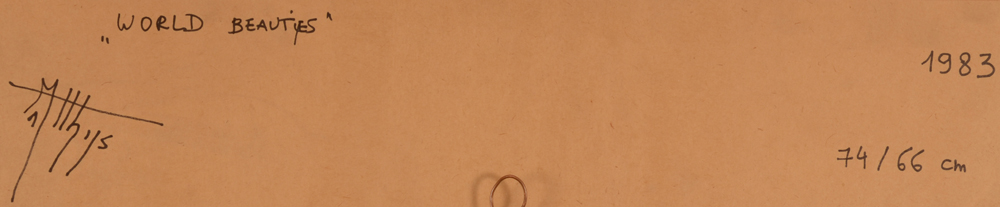 Danny Matthys — Signature of the artist, title and date at the back of the works in felttip pen
