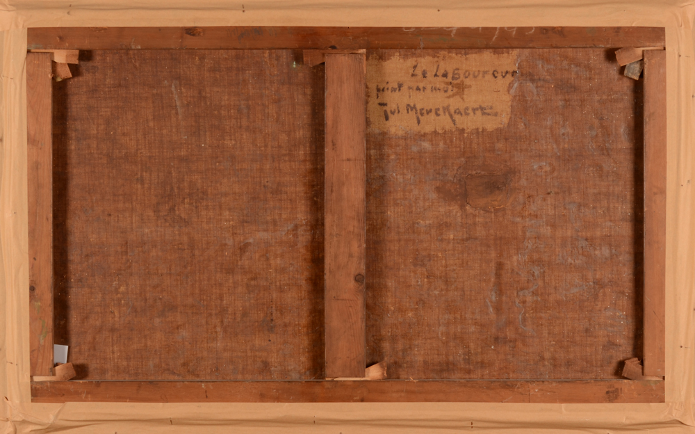 Jules Merckaert — Back of the painting