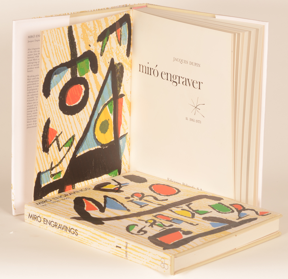 Jacques Dupin — View with one of the lithographs by Miro made for the book.