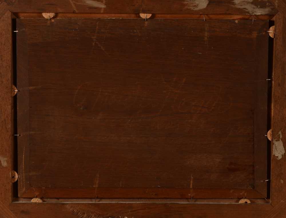 Albert Moerman — Back of the painting