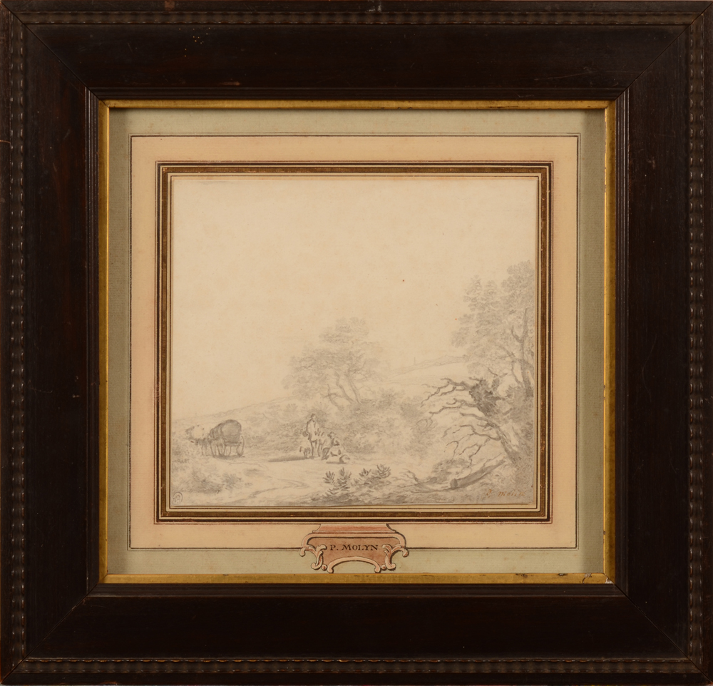 Pieter (de) Molijn — Belle contre-épreuve ou dessin, encre sur papier