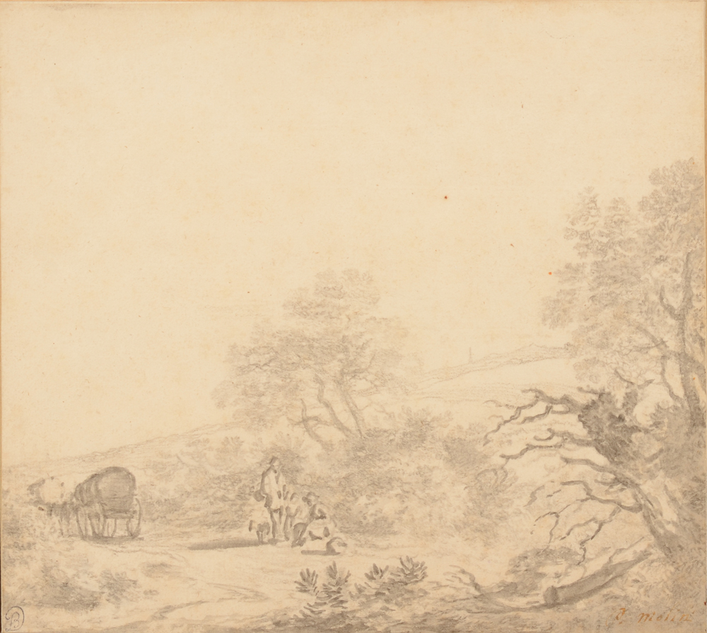 Pieter (de) Molijn — the drawing had been laid down on acid free paper