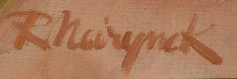 Robert Neirynck — Signature of the artist, bottom left