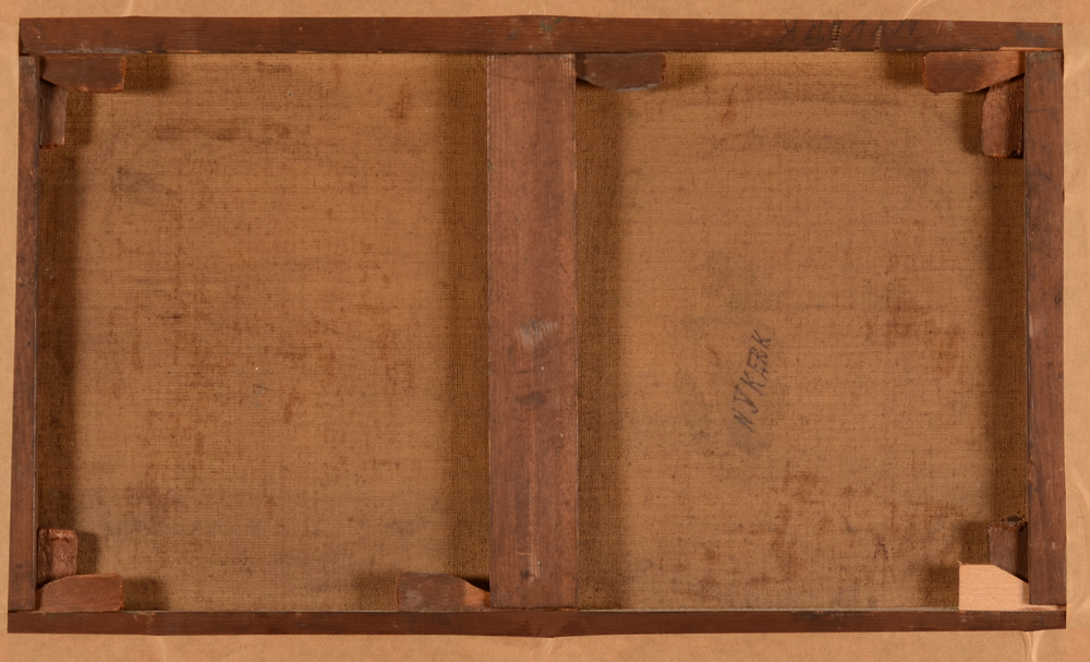 Maurits Niekerk — Back of the painting.