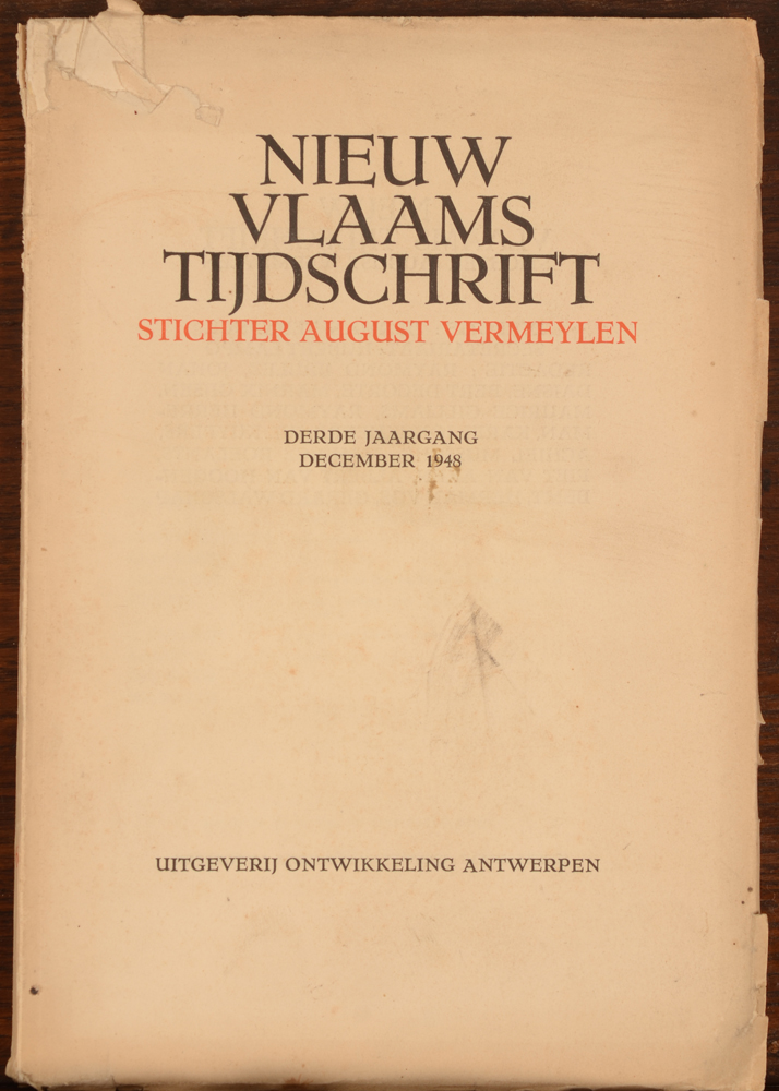 Een collectie Litteraire tijdschriften — Voorbeeld nummer Nieuw Vlaams Tijdschrift