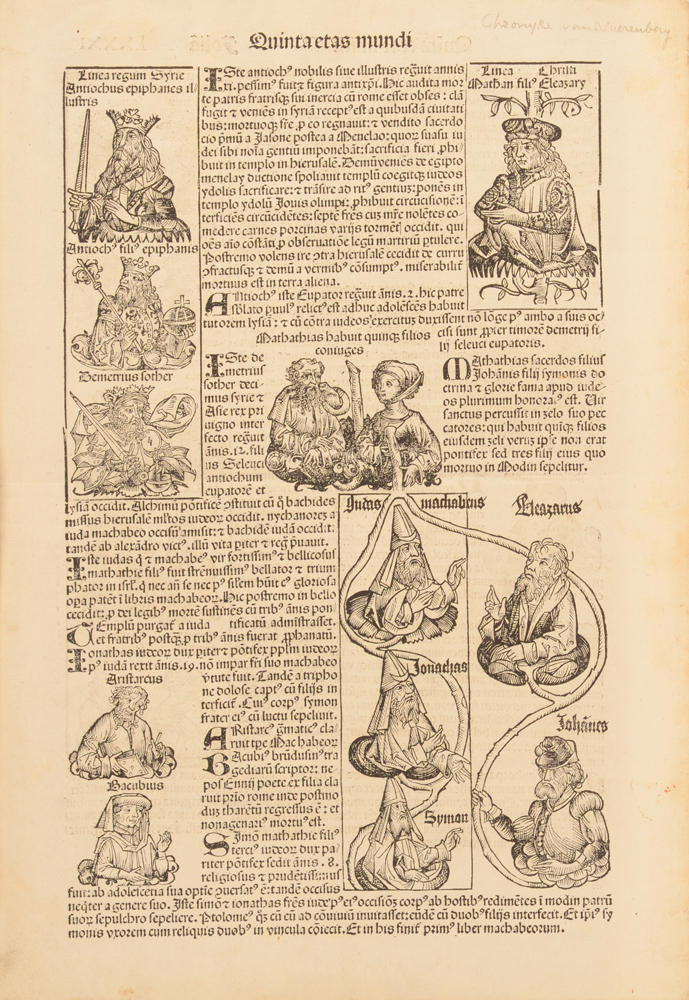 Nuremberg Chronicle sheet — <p>Feuille de l'incunable, en bonne condition</p>
