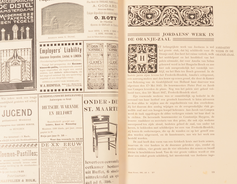 Onze Kunst 1905 — Detail, issues with old publicity