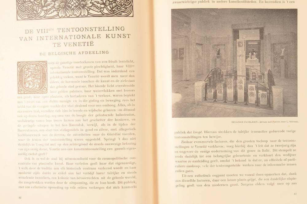 Onze Kunst 1909 — Belgian pavilion in Venice