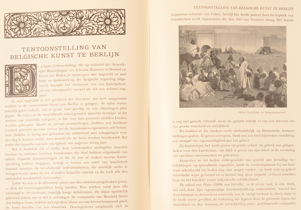Onze Kunst 1909 — Article on Belgian Art in Berlin