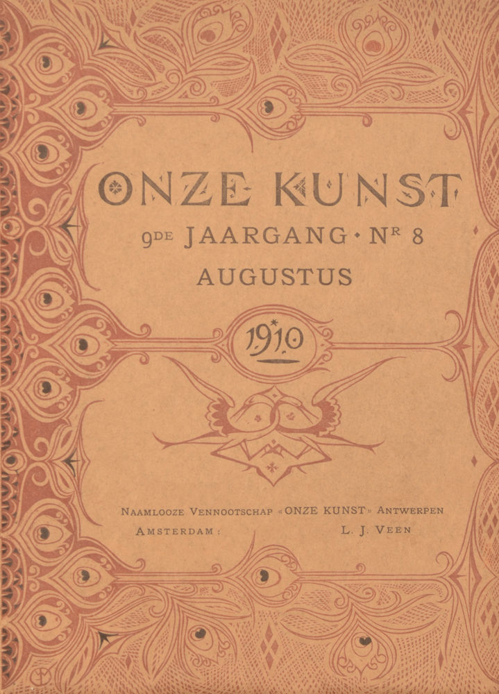 Onze Kunst 1910 — August cover