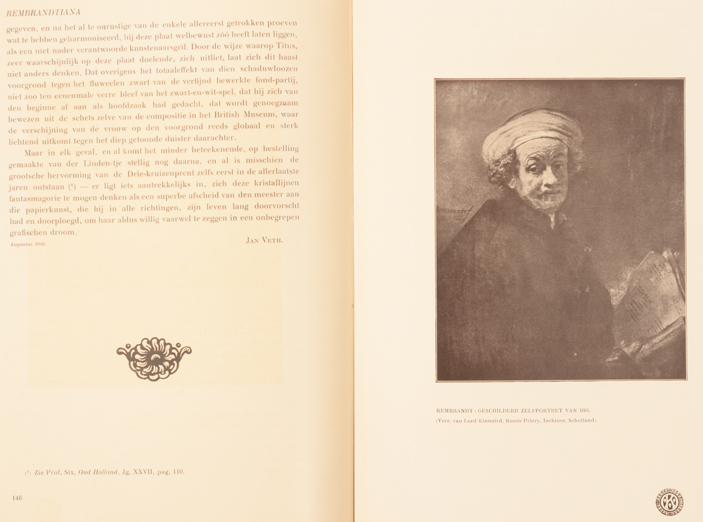 Onze Kunst 1910 — Rembrandtiana article