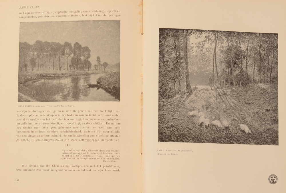 Onze Kunst 1911 — Detail of an article on Emile Claus