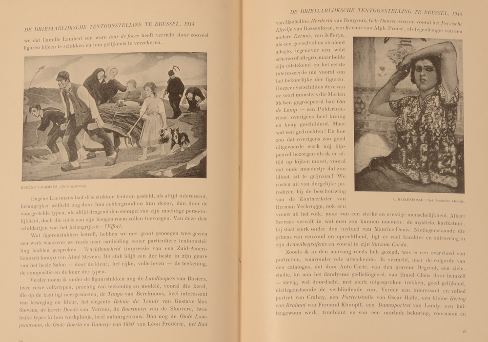 Onze Kunst 1914 — Detail article Salon Brussels 1914