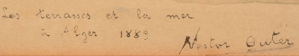 Nestor Outer — Signature and title bottom right