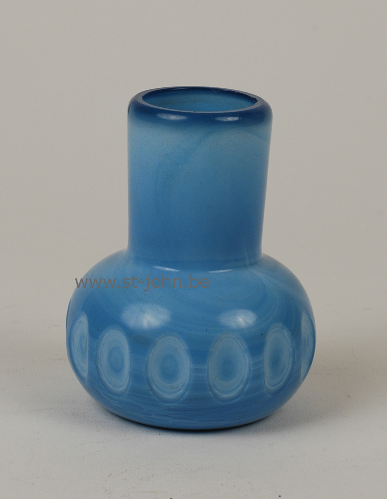 Blue glass vase
