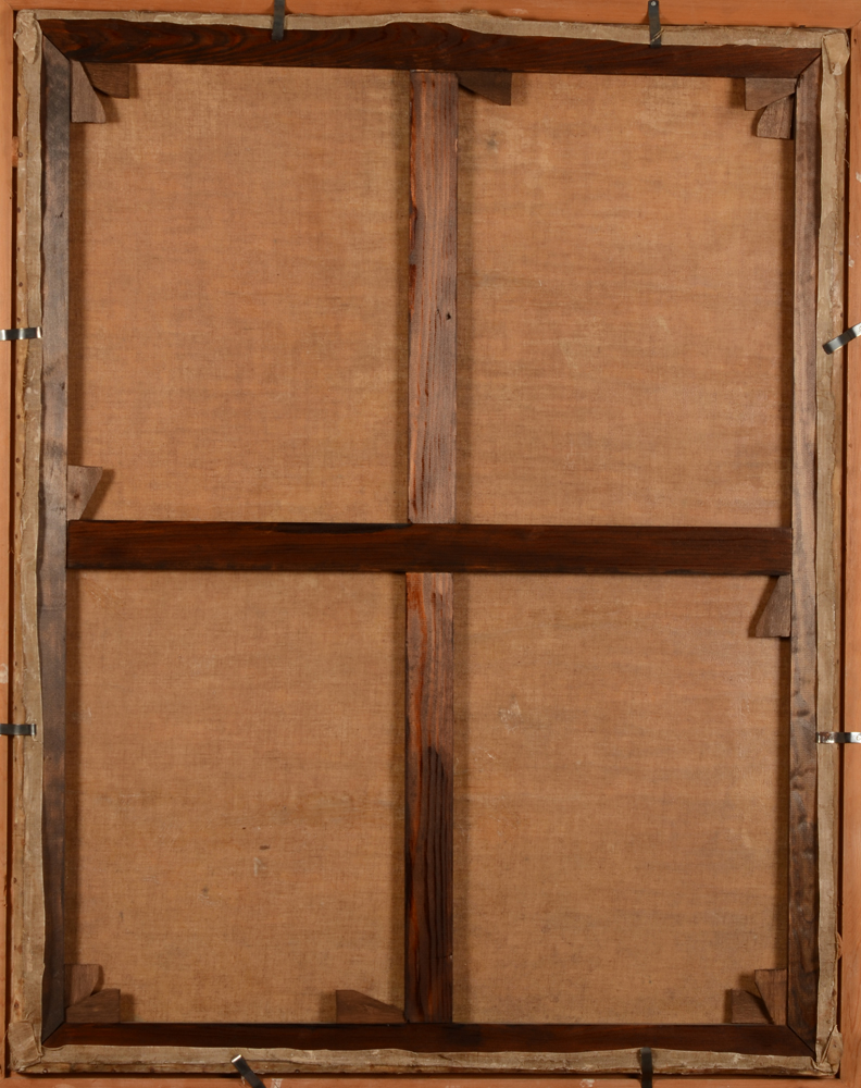 Gaston Parison — Back of the canvas, which has been relined