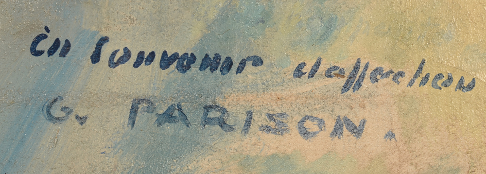 Gaston Parison — Signature of the artist, bottom right