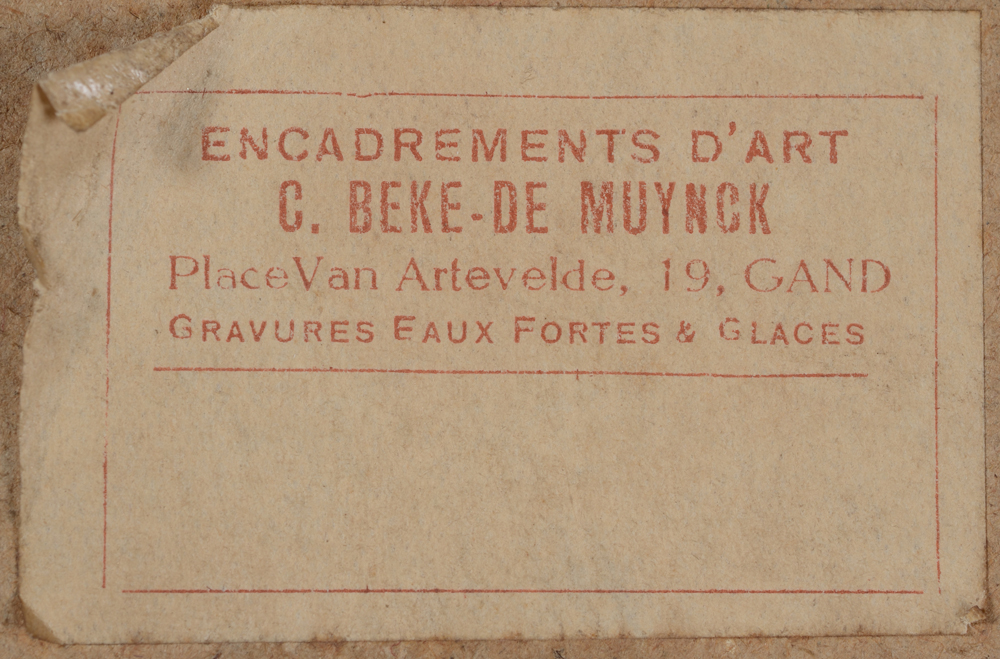 Maurice Pauwaert — Framers label at the back